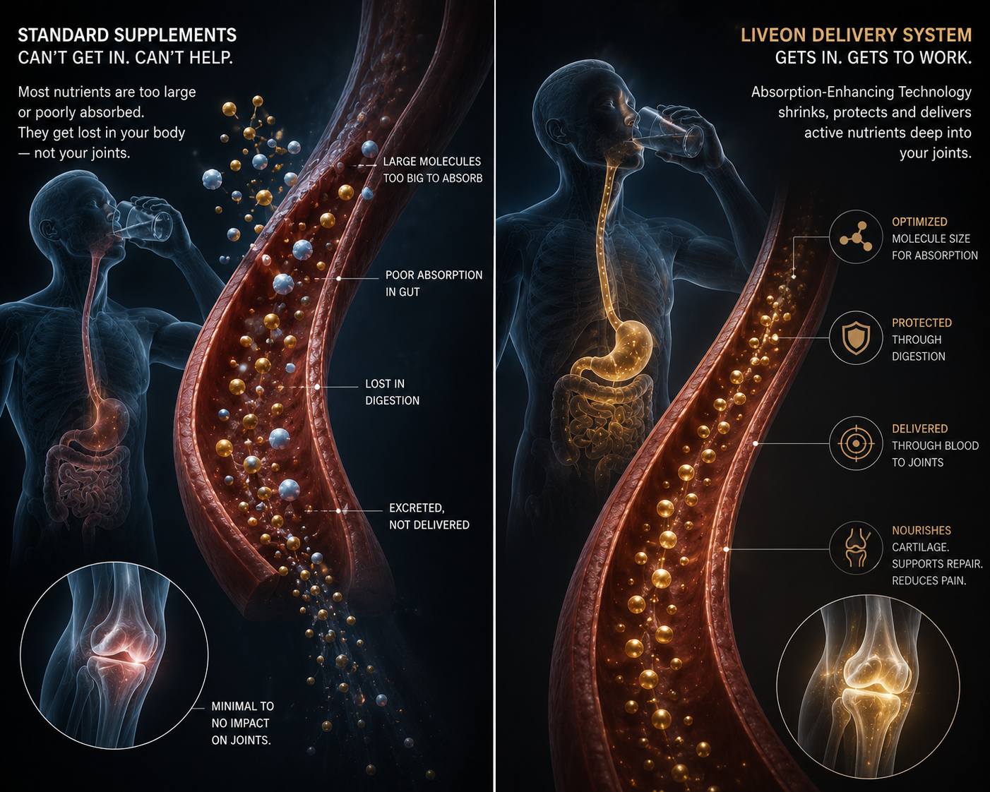 Root Cause #4: Standard Supplements Can't Enter Your Joints